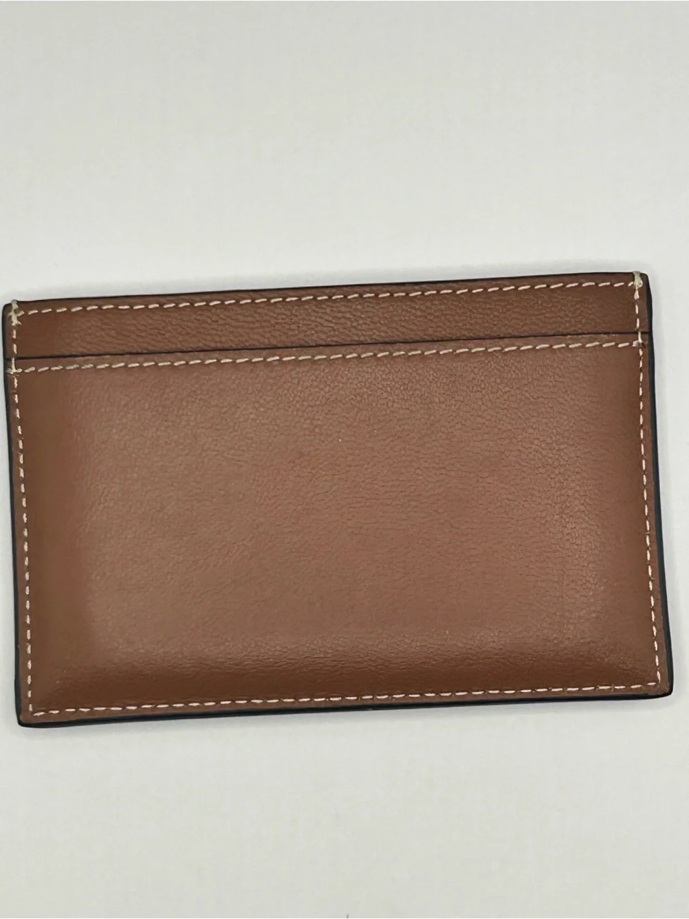 Celine Brown Leather Card with Embossed Triomphe